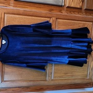 LulaRoe Navy Velvet Dress